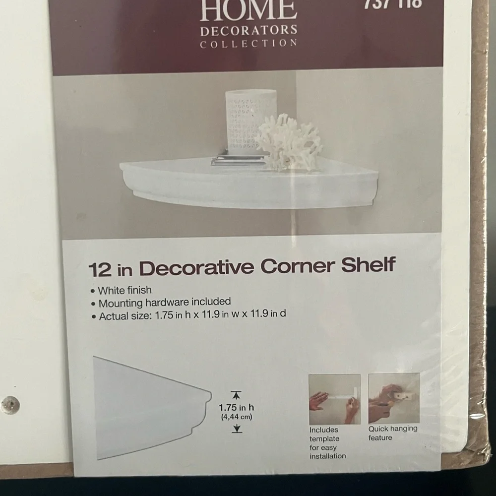 Brand New 12 in Decoration corner shelf